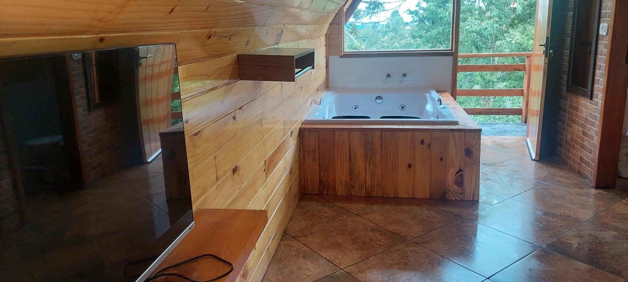 Chale Com Hidromassagem Da Vick Hotel Campos do Jordao Bagian luar foto